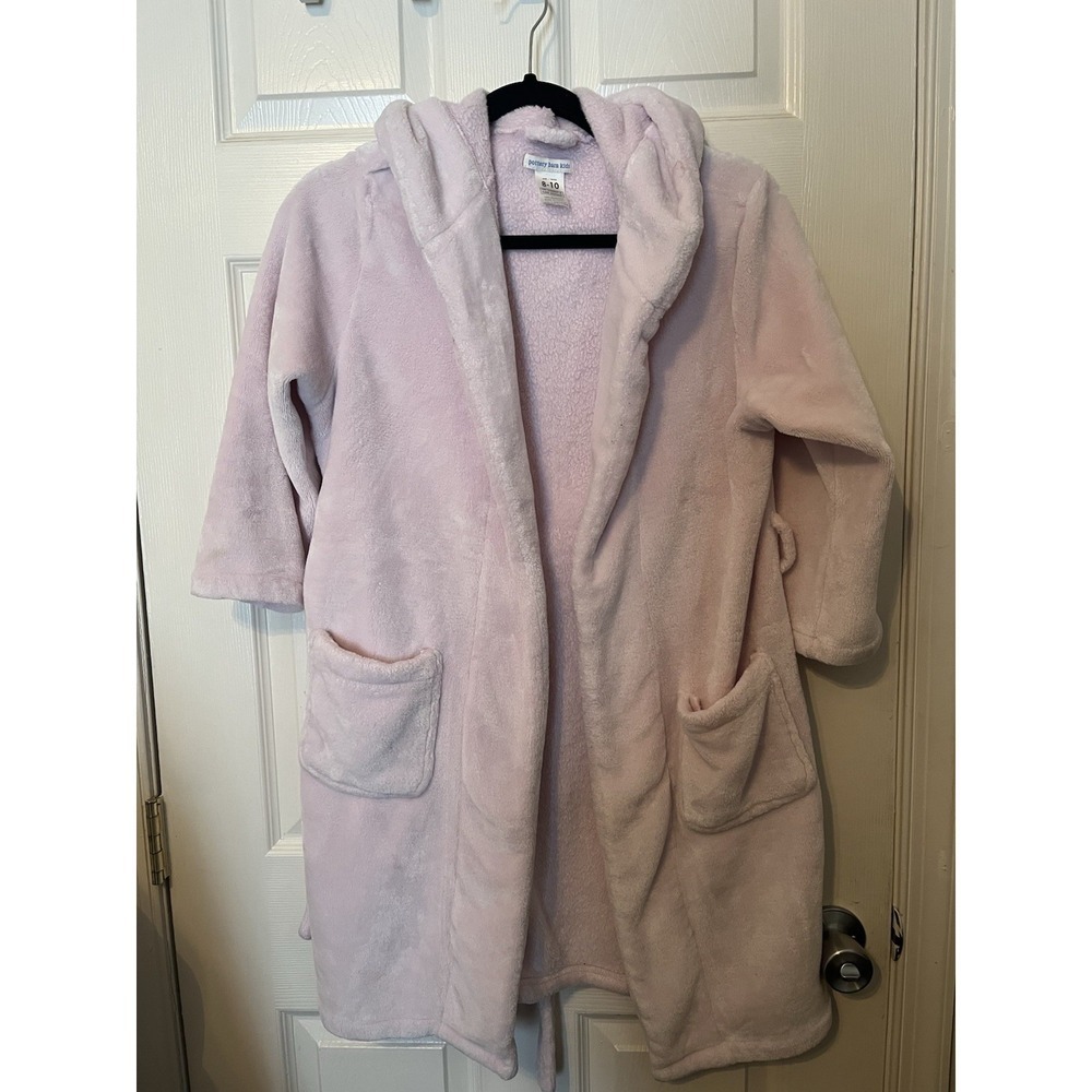 Pottery Barn Kids Plush Pink Robe Size 8-10